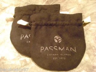 Bernard Passman SATIN LINED Jewelry Travel Storage drawstring pouch 