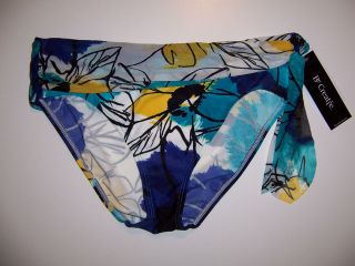 NWT Be Creative 8 10 12 16 blue floral print high waist sash bikini 