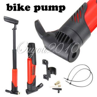   Foldable Bike Bicycle Tire Tyre Inflator Air Pump Skidproof Red