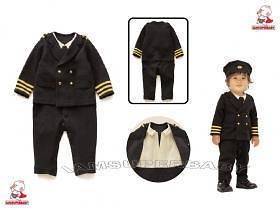 24M) Baby Boy Soldier Captain Costume Bodysuit /Special Halloween 