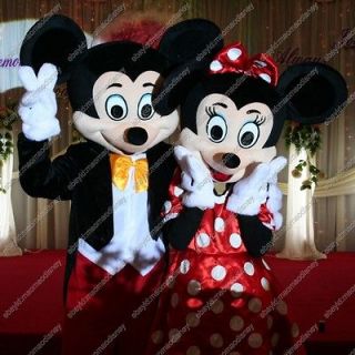 Mickey&Minnie Mouse mascot costumes for birthday party dress supply