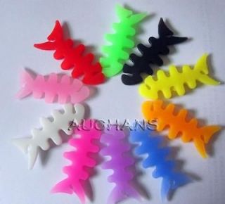 10PC CUTE fishbone Headphone cable winder for /MP4/ Ipod iphone 