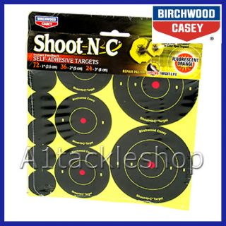 Birchwood Casey Shoot N C Stick Targets MULTI PACK for Air Rifle 22 