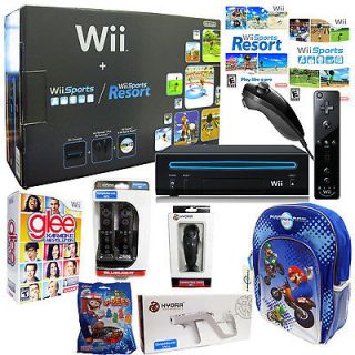   WII SYSTEM GAMING CONSOLE REMOTE CONTROL GAME HOLIDAY BUNDLE BLACK
