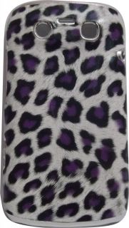   Hard Back Case Cover for Blackberry 9790 Bold   Black Purple Patch