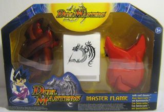 DUEL MASTERS MASTER FLAME CARD SHOOTER & GLOVE & DECK BOX NEW MISP