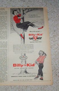 1956 ad Morse Sewing Machines & Billy the Kid Hortex El Paso Texas 