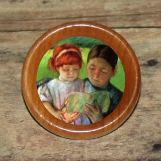   TIME Mother daughter Mary Cassatt Art Tie Tack or Ring or Brooch pin