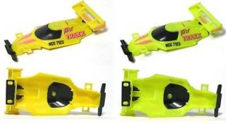 1992 TYCO FAST TRAXX TEST SHOT Factory Slot Car Bodies Lemon & Lime 