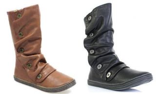 Blowfish Rammish Black Tan New Womens Mid Calf Winter Cheap Boots 