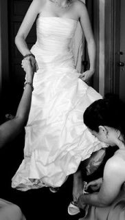 pre owned paloma blanca wedding dress (size 4)
