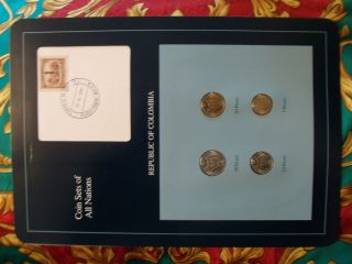 Coin Sets of All Nations Colombia 1990   1991 UNC 1 centavo on 5 stamp