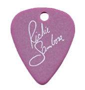 BON JOVI guitar pick Richie Sambora Purple with hole punched at top