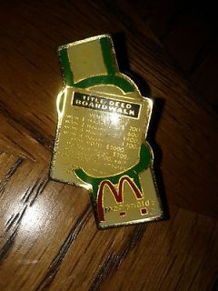 1988 McDonalds pin Boardwalk Monopoly