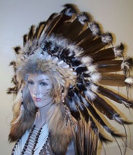 Native War Bonnet Headdress, American Reproduction