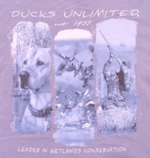 Ducks Unlimited T Shirt XL Hunting Dog Blue