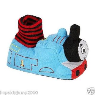 THOMAS the TRAIN BLUE SOCK TOP SLIPPERS Size 7/8 9/10 ~ NWT
