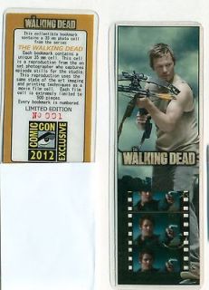 The Walking Dead Daryl SDCC Comic Con Exclusive Film Cell Bookmark