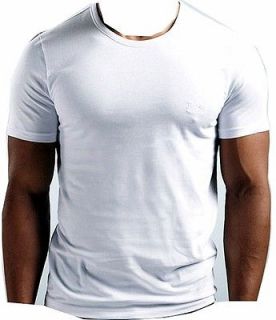 Boss By Hugo Boss Mens Crew Neck Pure Cotton 3 PK White T Shirt