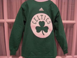 NWT Adidas Little Kids Boston Celtics LS Tee   4 7