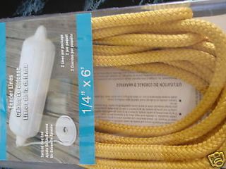   6FT EYE SPLICE YELLOW 2PAC 40821 MARINE BOATING SUPPLY SALE