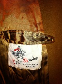 RARE CROMBIE CLOTH LESTER BOWDEN EPSOM RACING COAT M