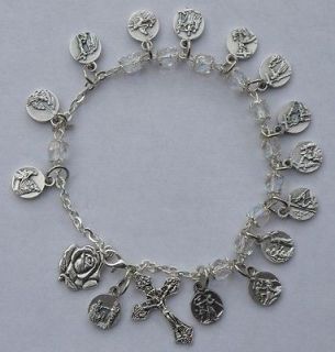 Stations of The Cross Charm Rosary Bracelet (Italy)
