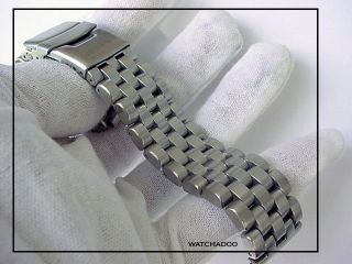 20mm Heavy Steel Brushed Bracelet for Seiko Monster Watch ~ incl. 2 