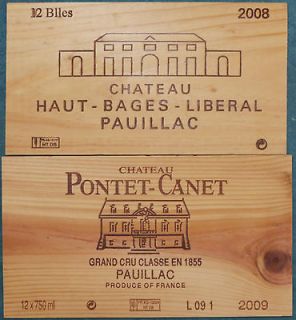 10 Wine box crate panels   Big Name Bordeaux