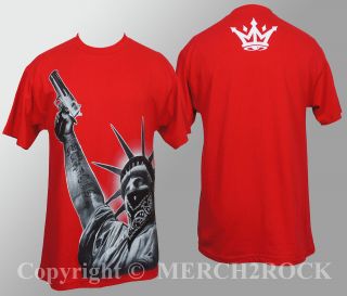 Authentic MAFIOSO CLOTHING Liberty Stick Up Red T Shirt S M L XL 2XL 