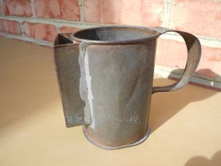 Old Antique Civil War Era Tin Shaving Mug