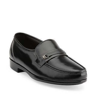 Bostonian Mens PRESCOTT Black Leather Slip On Dress Shoes 29052