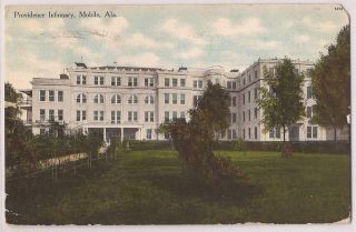 1911 Mobile Alabama Postcard Providence Infirmary Nursing Home 