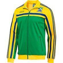 Adidas Brazil Green/Yellow/Blue Retro Soccer Futball Track Jacket TT 