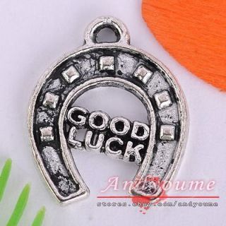 FREE SHIP 40pcs Cute Tibetan Silver Good Luck Charms NP7620 17x15mm