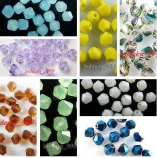   Glass Crystal Jewelry Diy Finding Bicone Spacer Beads 4mm Jade And AB