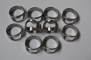 Steel Beer Bottle Ring Openers Bar Gifts 10pcs Set in 4 sizes （size8 