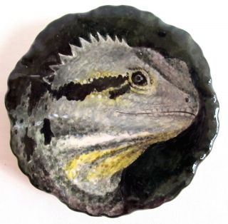 Hand Painted & Signed Small Decorative Plate   Eastern Water Dragon