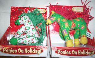 Breyer Ponies Holiday 2010 Plush Horse LOT of 2 Jingle + Mistletoe NEW 