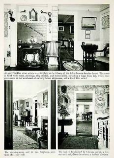 1950 Rotogravure Eden Browne Sa​nders House Salem Massachusetts 