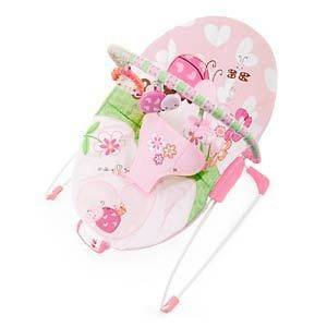 Bright Starts Pretty in Pink Meadow Ladybug Musical Bouncer Chair 