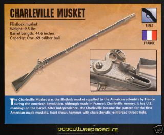 CHARLEVILLE MUSKET FLINTLOCK Gun Classic Firearms CARD