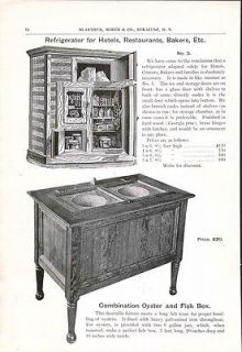 1900 AD Butcher Shop Equipment Fish Monger Combination Oyster Box 