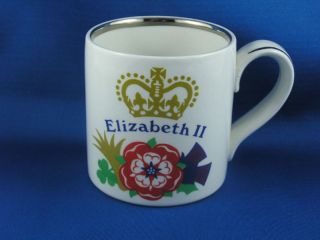 Burleigh Queen Elizabeth II Silver Jubilee Mug (Staffordshire​)