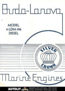 1937 Buda Lanova Silver Crown Marine Engine Brochure