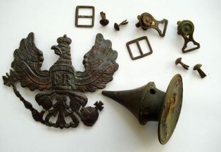 Lot of Pickelhaube parts Imperial German