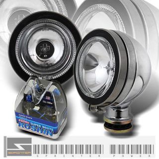 ROUND OFF ROAD DRIVING BUMPER HALO FOG LIGHTS w/SWITCH+4500K WHITE 