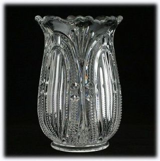 EAPG Celery Vase Admiral by Bryce Higbee Antique Pressed Glass