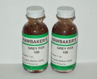 BOTTLES HAWBAKERS TRAPPING LURE GREY FOX 100