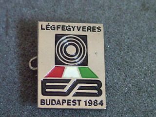 Air Gun Airgun European Championship Hungary Budapest 1984 pin badge 